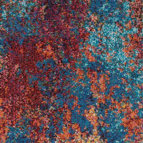 2' X 4' Atlantic Abstract Power Loom Non Skid Area Rug